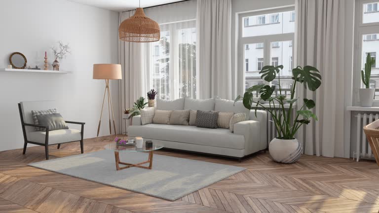 Deep pile carpet master bedroom luxury interior