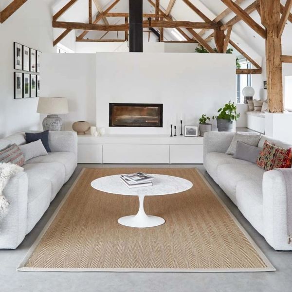 Luxury wool rug living room elegant interior design